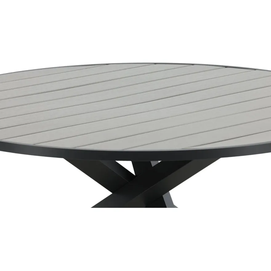 Ruokapöytä Venture Home Parma, ø140cm, tummanharmaa