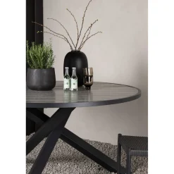 Ruokapöytä Venture Home Parma, ø140cm, tummanharmaa