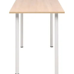 Ruokapöytä 120x60x73 cm tammi ja valkoinen