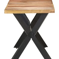 Ruokapöytä 140x70x75cm täysi puu seesamviimeistelyllä