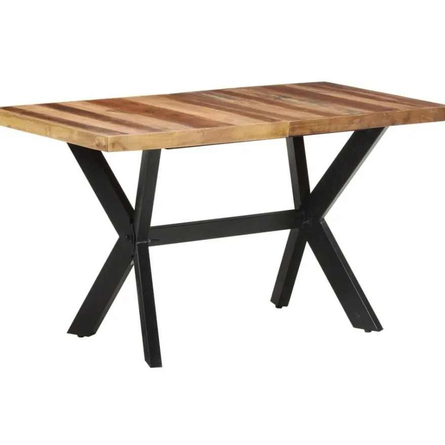 Ruokapöytä 140x70x75cm täysi puu seesamviimeistelyllä