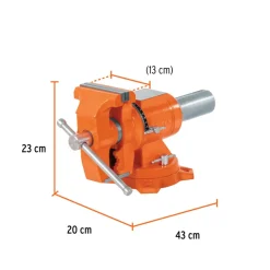 Ruuvipenkki Truper 125mm, kääntyvällä jalustalla