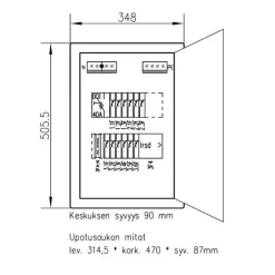 Ryhmäkeskus uppo UTU Setter 3412 V 35A IP30 PS