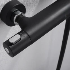 Sadesuihkusetti Bathlife Brusa, termostaattihanalla, suihkupää ⌀240mm, matta musta