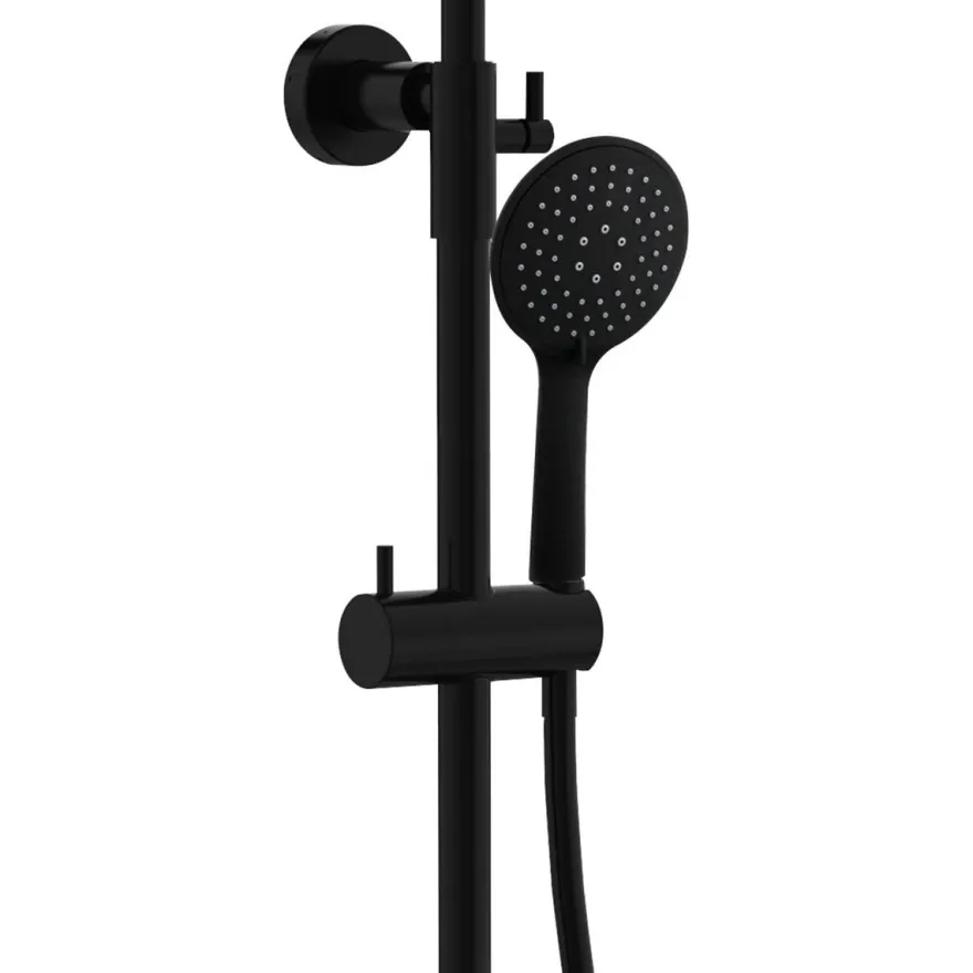 Sadesuihkusetti Bathlife Brusa, termostaattihanalla, suihkupää ⌀240mm, matta musta