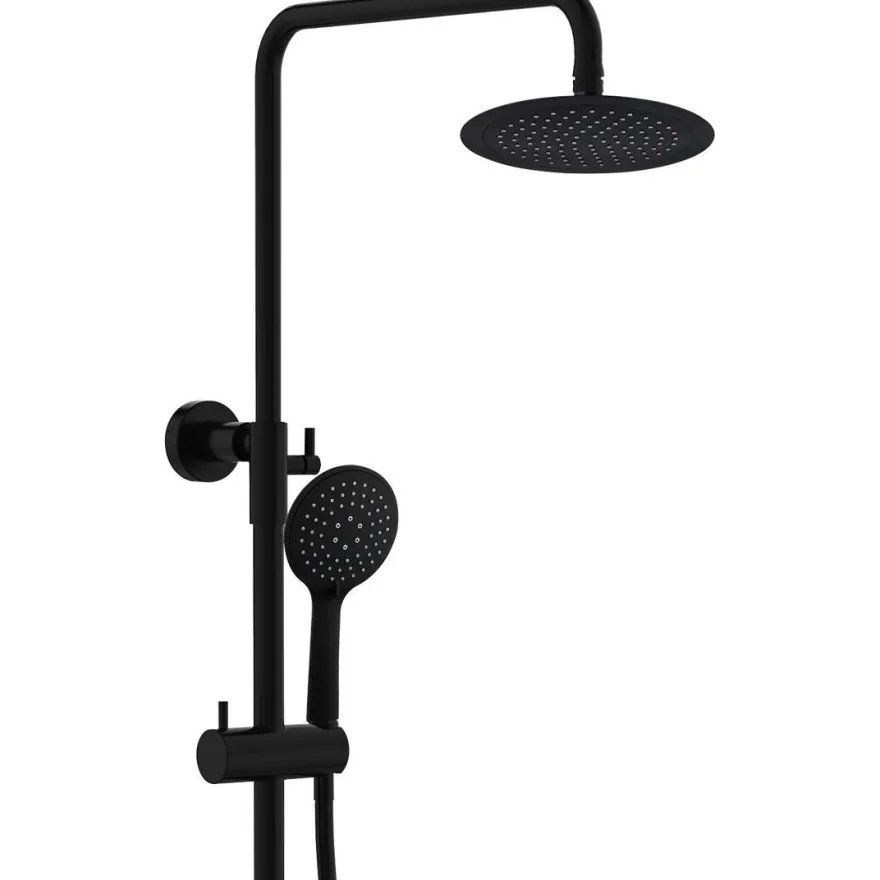 Sadesuihkusetti Bathlife Brusa, termostaattihanalla, suihkupää ⌀240mm, matta musta