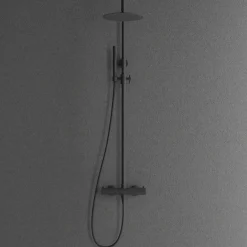Sadesuihkusetti + korkea pesuallashana + suorakulmainen malja-allas + pohjaventtiili Scandtap 20092
