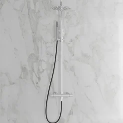 Sadesuihkusetti Scandtap Pleasure 2 Classic, termostaattihanalla, suihkupää ⌀250mm, kiiltävä teräs