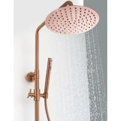 Sadesuihkusetti Scandtap Steel Pleasure 2, termostaattihanalla, suihkupää ⌀250mm, kiiltävä kupari
