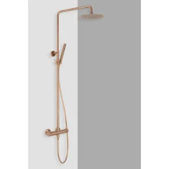 Sadesuihkusetti Scandtap Steel Pleasure 2, termostaattihanalla, suihkupää ⌀250mm, kiiltävä kupari