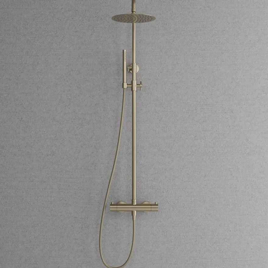 Sadesuihkusetti Scandtap Steel Pleasure 2, termostaattihanalla, Champagne