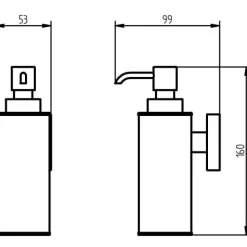 Saippua-annostelija MezzoTec, harjattu teräs