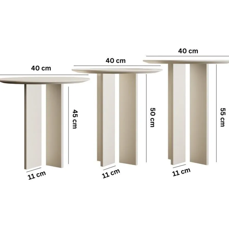 Sarjapöytä Linento Furniture Leo (55 + 50 + 45)