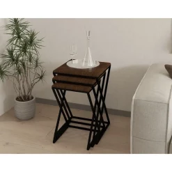Sarjapöytä Linento Furniture Z Zigon, ruskea/musta
