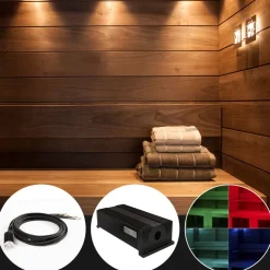 Saunan laudevalaistussarja Cariitti VPL30C-G211 LED-värinvaihtoprojektorilla + 11 kuitua