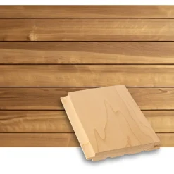 Saunapaneeli Tuuli Sauna STS4, 15x120mm, haapa, lämpökäsitelty