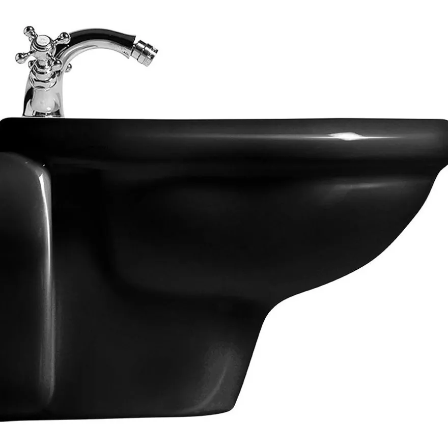 Seinä-bidee Lavabo Retro, kiiltävä musta