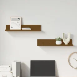 Seinähyllyt 2kpl, 50-110x11x9cm, mänty, eri kokoja ja värejä