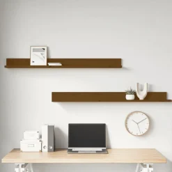 Seinähyllyt 2kpl, 50-110x11x9cm, mänty, eri kokoja ja värejä