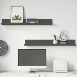 Seinähyllyt 2kpl, 50-110x11x9cm, mänty, eri kokoja ja värejä