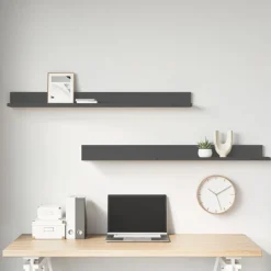 Seinähyllyt 2kpl, 50-110x11x9cm, mänty, eri kokoja ja värejä