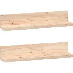 Seinähyllyt 2kpl, 50-110x11x9cm, mänty, eri kokoja ja värejä