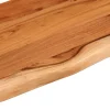 Seinähylly 110x30x3,8 cm suorakaide täysi akasiapuu elävä reuna (70289)