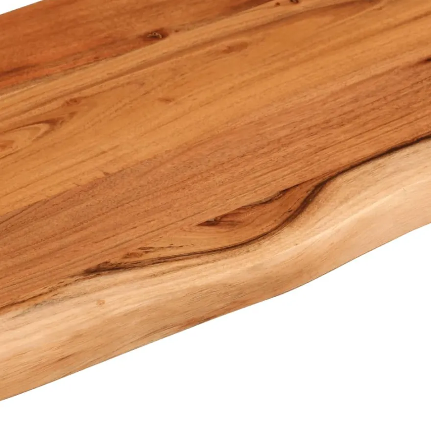 Seinähylly 110x30x3,8 cm suorakaide täysi akasiapuu elävä reuna (70289)