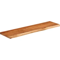 Seinähylly 110x30x3,8 cm suorakaide täysi akasiapuu elävä reuna (70289)
