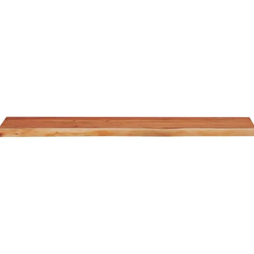 Seinähylly 110x30x3,8 cm suorakaide täysi akasiapuu elävä reuna (70289)