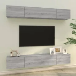 Seinä- ja TV-kaappisarjat, 4 kpl, eri värejä ja kokoja (18048)