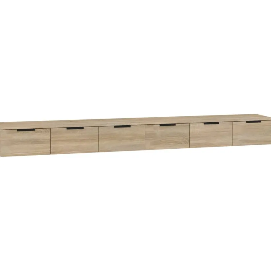 Seinäkaapit, 2 kpl, 102x30x20 cm, tekninen puu, eri värejä (15639)