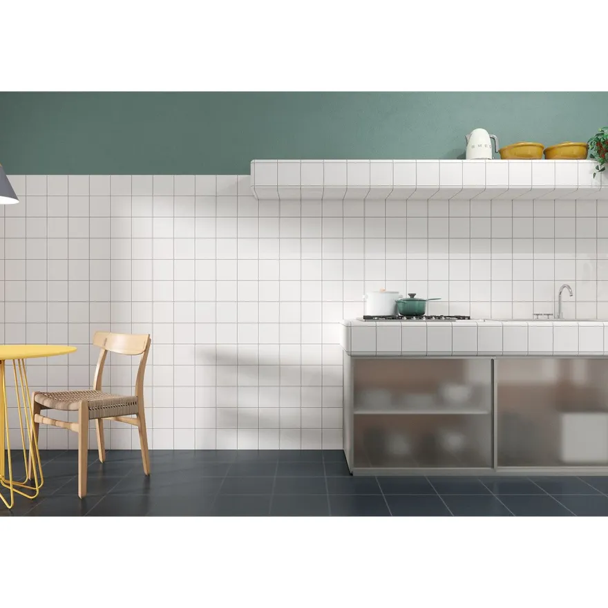 Seinälaatta Pukkila Harmony White, himmeä, sileä, 147x147mm
