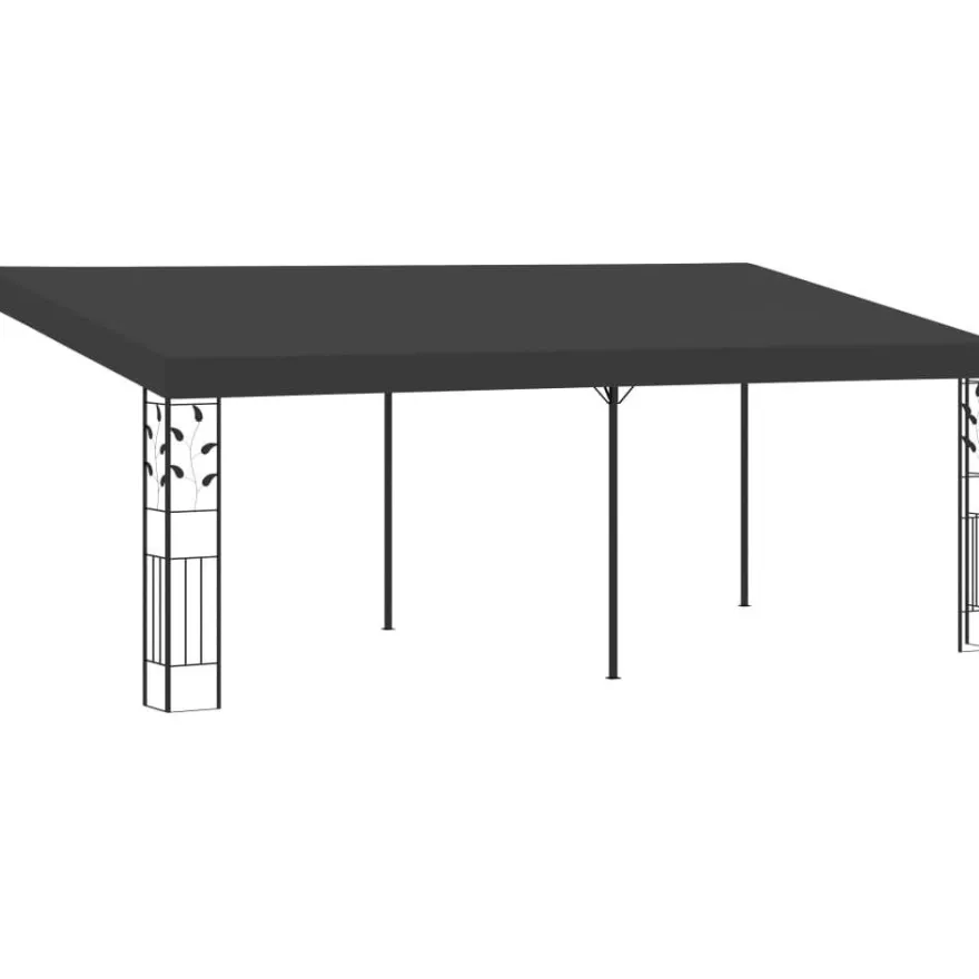 Seinään kiinnitettävä huvimaja 6x3x2,5 m antrasiitti