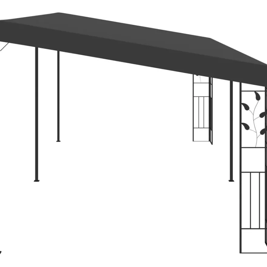 Seinään kiinnitettävä huvimaja 6x3x2,5 m antrasiitti