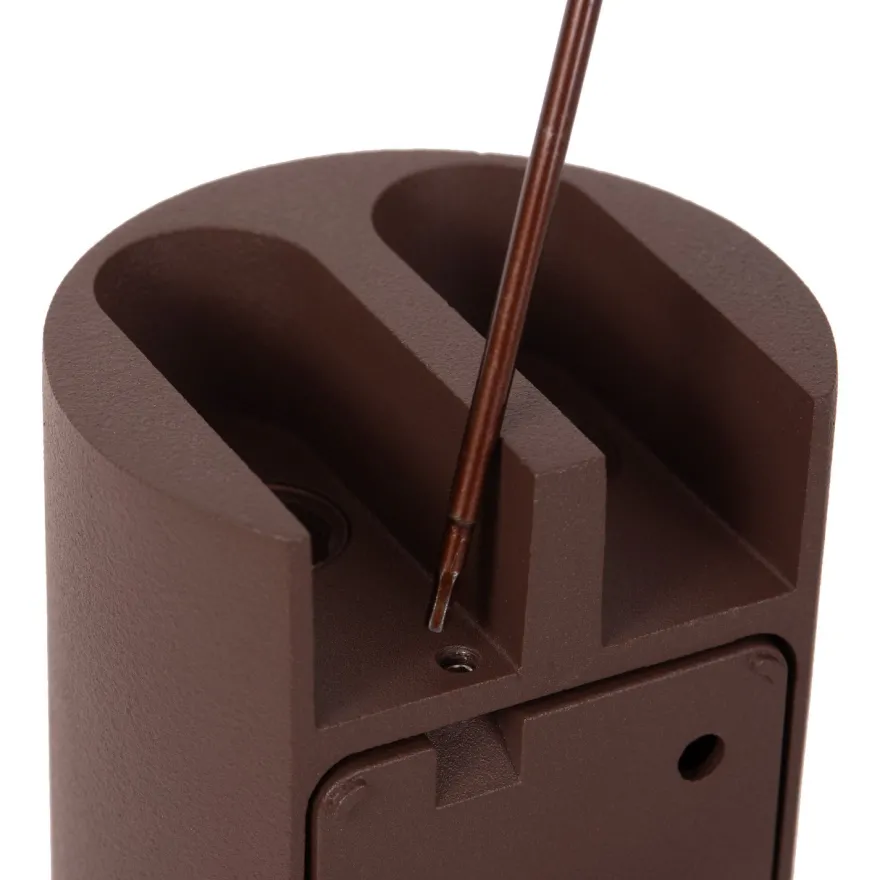 Seinäspotti Lucide York, 7x5.8cm, IP54, 1.2W, ruskea