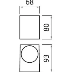 Seinävalaisin Airam Sund, max 11W, GU10, 80x68x93mm, IP44, valkoinen/kirkas