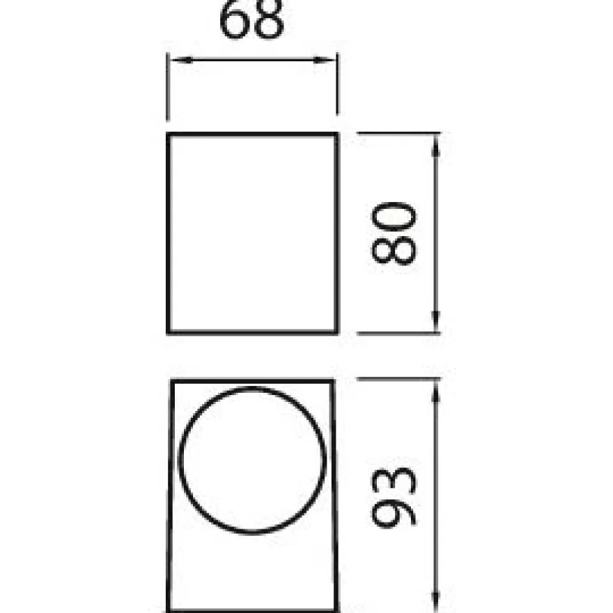 Seinävalaisin Airam Sund, max 11W, GU10, 80x68x93mm, IP44, valkoinen/kirkas