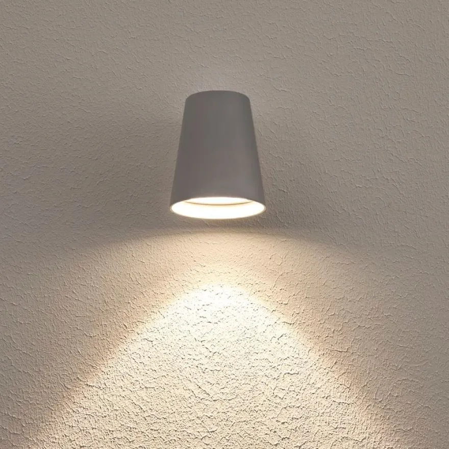 Seinävalaisin Hide-a-lite Cone GU10 harmaa