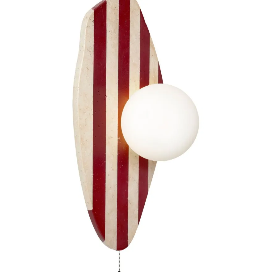 Seinävalaisin Linento Lighting Band beige/valkoinen/punainen