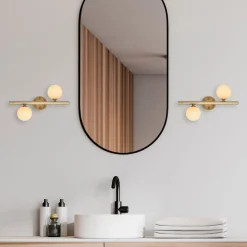 Seinävalaisin Linento Lighting Domino, 2-osainen, kulta