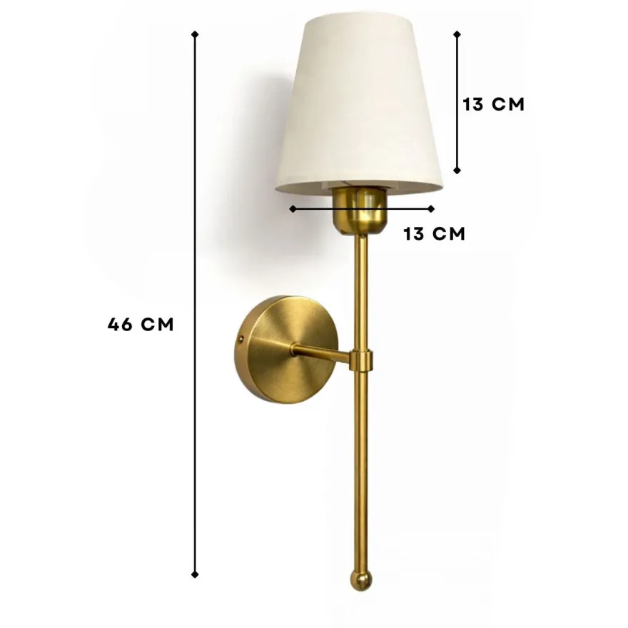 Seinävalaisin Linento Lighting 242428 kulta/luonnonvalkoinen