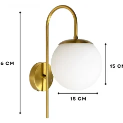 Seinävalaisin Linento Lighting 242432 kulta/valkoinen