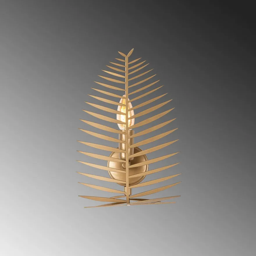 Seinävalaisin Linento Lighting Leaf, 20x30cm, kulta
