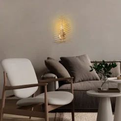 Seinävalaisin Linento Lighting Leaf, 20x30cm, kulta