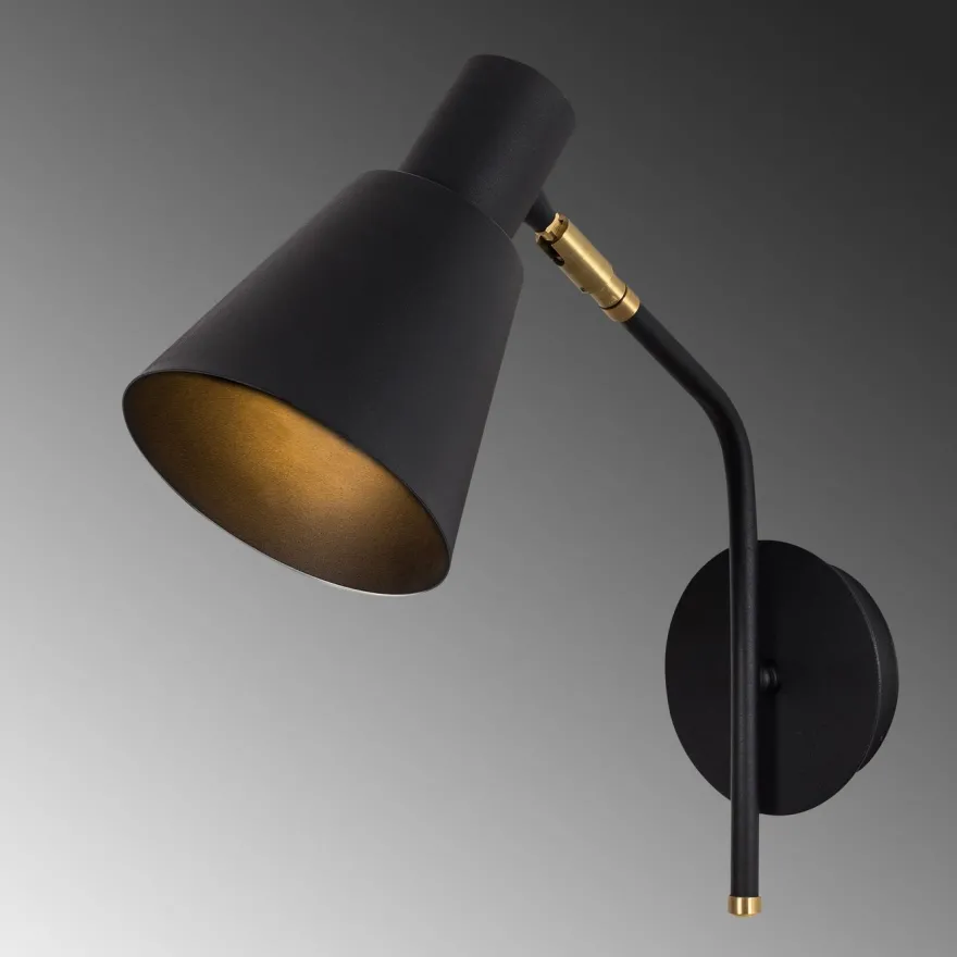 Seinävalaisin Linento Lighting Sivani 2, Ø15cm, E27, suunnattava