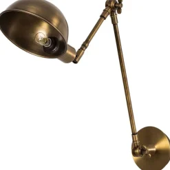 Seinävalaisin Linento Lighting Sivani, Ø15cm, E27, suunnattava, antiikkimessinki