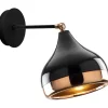 Seinävalaisin Linento Lighting Yildo 6901, 17x28cm, musta/kupari