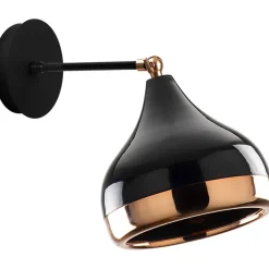 Seinävalaisin Linento Lighting Yildo 6901, 17x28cm, musta/kupari