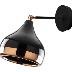 Seinävalaisin Linento Lighting Yildo 6901, 17x28cm, musta/kupari